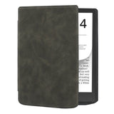 PocketBook InkPad 4 Leather Flip Cover m. Sleep Function - Svart