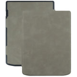 PocketBook InkPad 4 Leather Flip Cover m. Søvnfunksjon - Grå