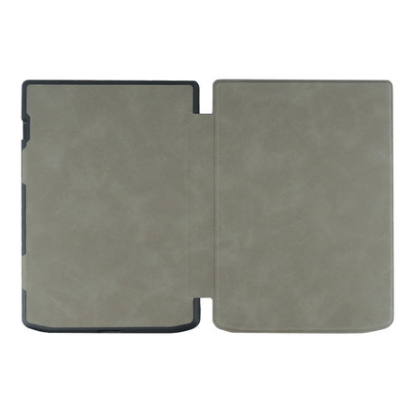 PocketBook InkPad 4 Leather Flip Cover m. Søvnfunksjon - Grå