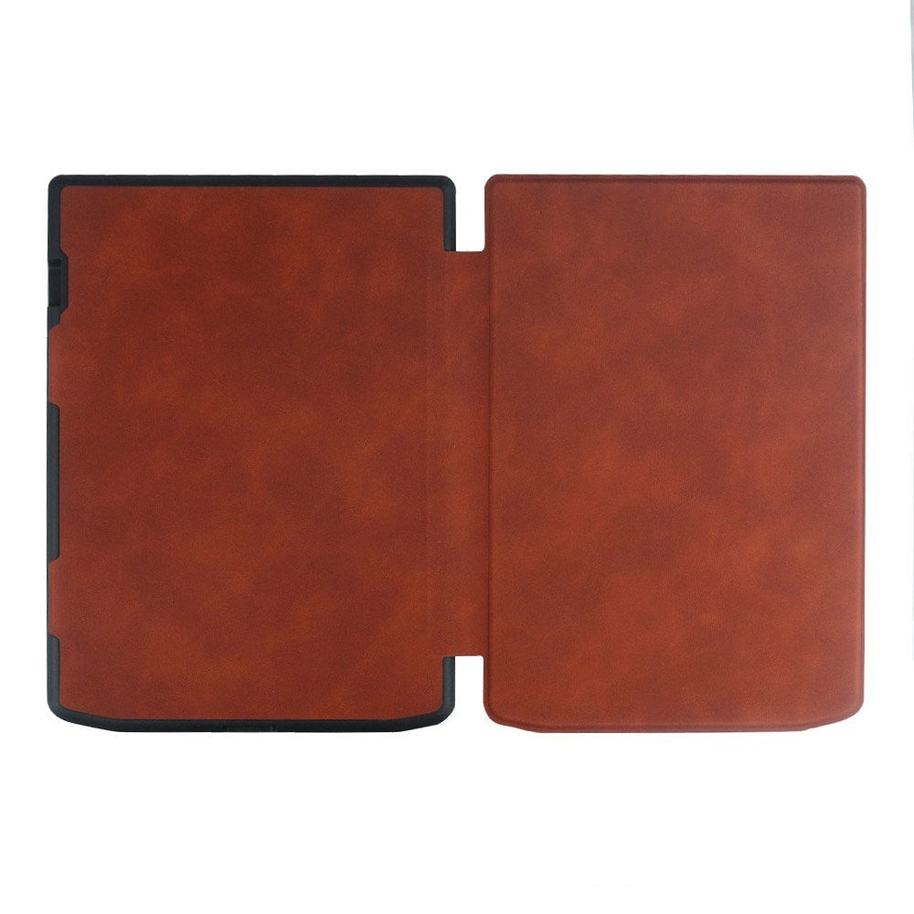 PocketBook InkPad 4 Leather Flip Cover m. Sleep Function - Svart