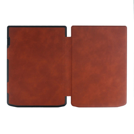 PocketBook InkPad 4 Leather Flip Cover m. Sleep Function - Svart
