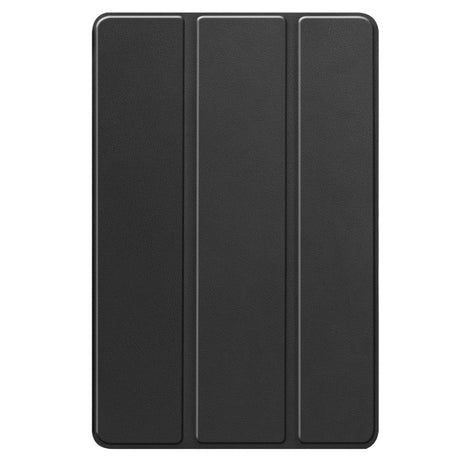 Lenovo Tab P12 Magnetic Tri-Fold Leather Flip Cover m. Blyantholder - Svart