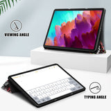 Lenovo Tab P12 Tri-Fold Leatherette Flip Cover m. Penneholder - Graffiti
