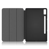 Lenovo Tab P12 Tri-Fold Leatherette Flip Cover m. Penneholder - Galaxy