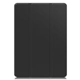 Samsung Galaxy Tab S9 FE Magnetisk Tri-Fold Leather Flip Cover m. Blyantholder - Svart
