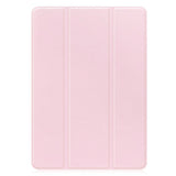 Samsung Galaxy Tab S9 FE Magnetisk Tri-Fold Leather Flip Cover m. Blyantholder - Rosa