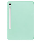 Samsung Galaxy Tab S9 FE Magnetisk Tri-Fold Leather Flip Cover m. Blyantholder - Mintgrønn