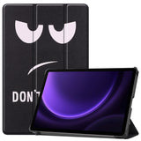 Samsung Galaxy Tab S10 FE / S9 FE Tri-Fold Kunstlæder Flip Cover m. Pen Holder - "Don't Touch Me"