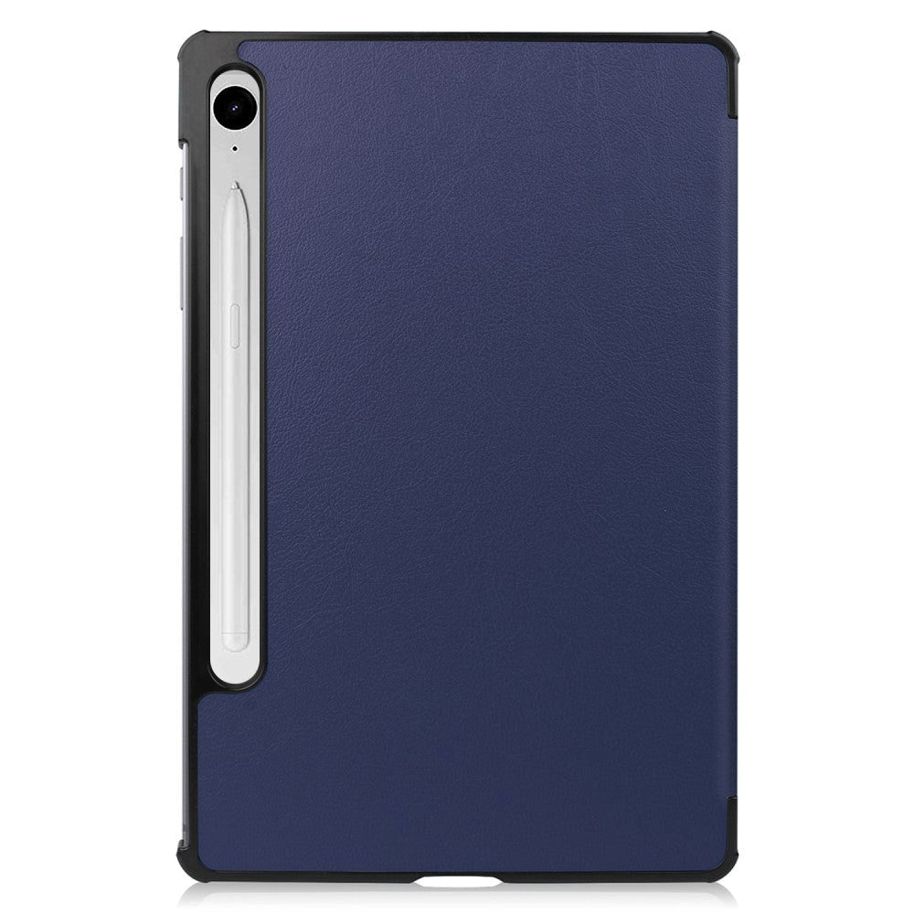Samsung Galaxy Tab S9 FE Tri-Fold Læder Flip Cover m. Standerfunktion - Blå