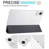 EIDERWOOD Xiaomi Redmi Pad SE Tri-fold Leather Flip Cover m. Gjennomsiktig rygg - Grønn