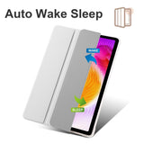 EIDERWOOD Xiaomi Redmi Pad SE Tri-fold Leather Flip Cover m. Gjennomsiktig rygg - Grå