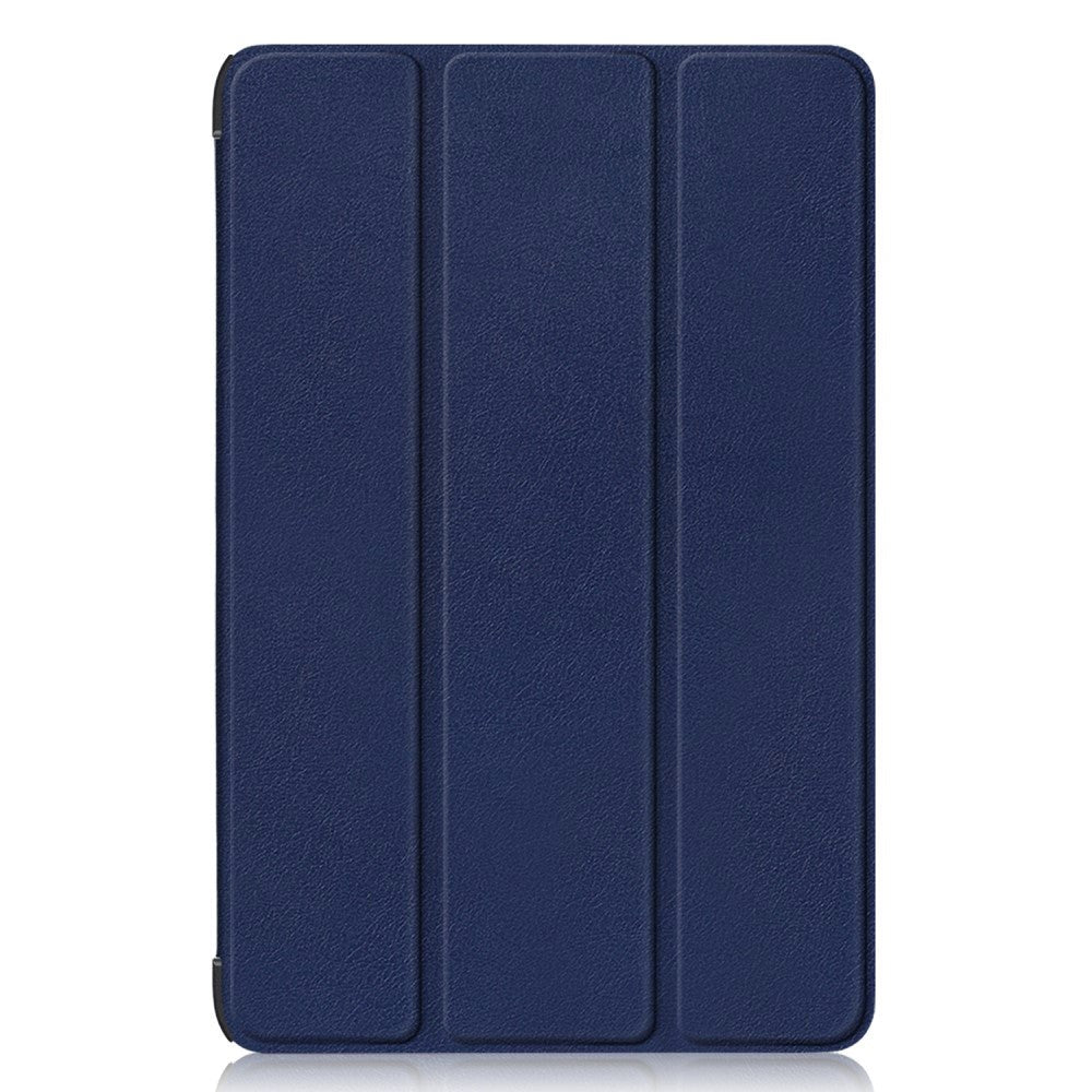 Samsung Galaxy Tab S9 FE + (pluss) Tri-Fold Leather Flip Cover m. Stativfunksjon - Blå