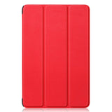 Samsung Galaxy Tab S9 FE + (Plus) Tri-Fold Læder Flip Cover m. Standerfunktion - Rød
