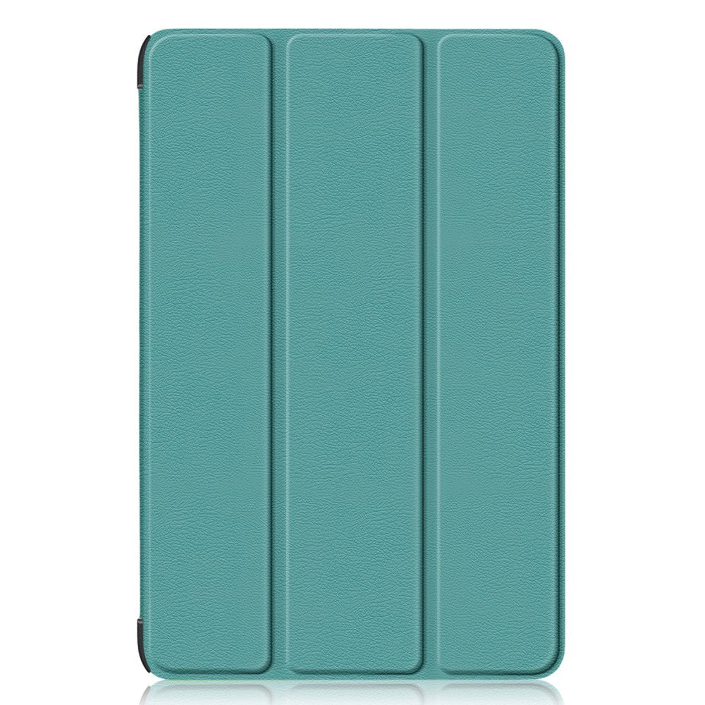 Samsung Galaxy Tab S9 FE + (pluss) Tri-Fold Leather Flip Cover m. Stativfunksjon - Grønn