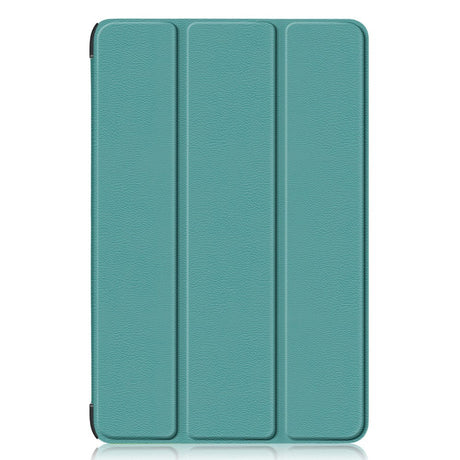 Samsung Galaxy Tab S9 FE + (pluss) Tri-Fold Leather Flip Cover m. Stativfunksjon - Grønn
