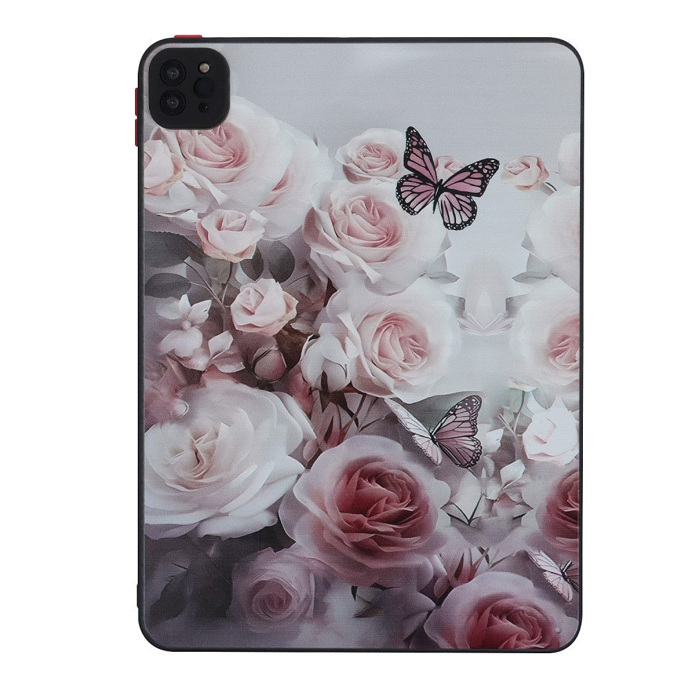 iPad Pro 11" (2022 / 2021 / 2020) Fleksibelt Bagside Cover - Lyserøde Roser