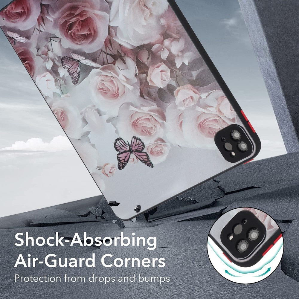 iPad Pro 11" (2022 / 2021 / 2020) Fleksibelt Bagside Cover - Lyserøde Roser