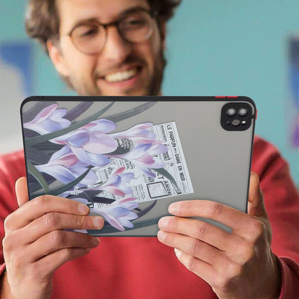 iPad Pro 11" (2022 / 2021 / 2020) Fleksibelt bakdeksel - Matt gjennomsiktig / lilla blomster