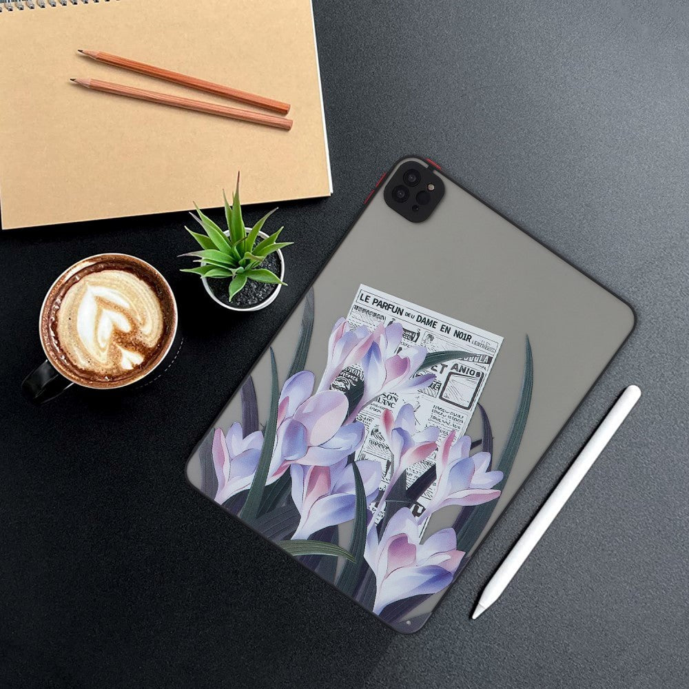 iPad Pro 11" (2022 / 2021 / 2020) Fleksibelt bakdeksel - Matt gjennomsiktig / lilla blomster