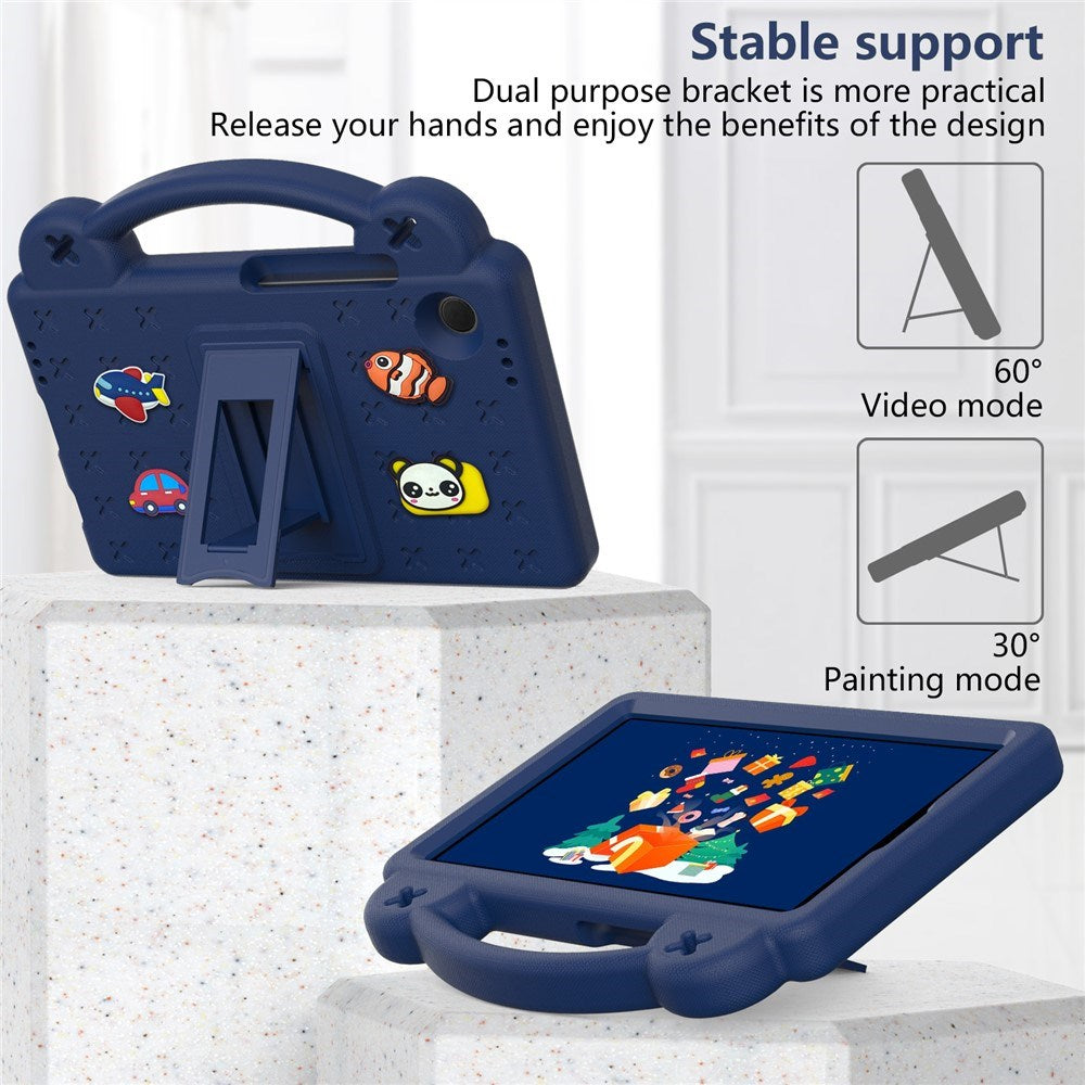 EIDERWOOD Samsung Galaxy Tab A11 / A9 Børnecover med Kickstand og Håndtag - Mørkeblå