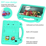 EIDERWOOD Samsung Galaxy Tab A11 / A9 Børnecover med Kickstand og Håndtag - Grøn