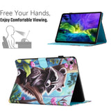 iPad 11" (2025) / iPad 10,9" (2024/2022) Leather Flip Cover m. Stativfunksjon &amp; kortholder - vaskebjørn