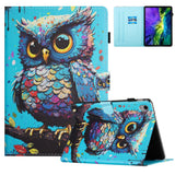 iPad 11" (2025) / iPad 10,9" (2024/2022) Leather Flip Cover m. Stativ &amp; kortholder - Ugle