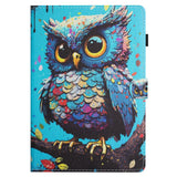iPad 11" (2025) / iPad 10,9" (2024/2022) Leather Flip Cover m. Stativ &amp; kortholder - Ugle