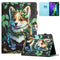 iPad 11" (2025) / iPad 10,9" (2024/2022) Leather Flip Cover m. Stativ og kortholder - Corgi