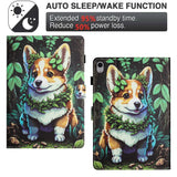 iPad 11" (2025) / iPad 10.9" (2024/2022) Læder Flip Cover m. Ståfunktion & Kortholder - Corgi