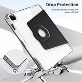 iPad Pro 12,9" (2022 / 2021 / 2020 / 2018) 2-i-1 Hybrid Flip-deksel med pennholder og kameralinsebeskytter - svart / gjennomsiktig