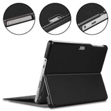 Microsoft Surface Go 4 - EIDERWOOD Kunstlæder Flip Cover - Sort