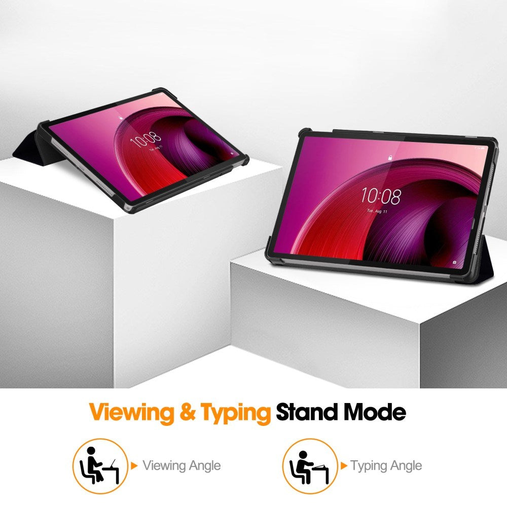 EIDERWOOD Lenovo Tab M11 Tri-Fold flip-deksel i kunstskinn m. Søvnfunksjon - "Ikke rør meg"