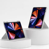 iPad Air 10,9-11" (2025-2020) / Pro 11" (2022-2018) Hybrid Flip-deksel m. Penneholder og kameralinsebeskytter - Grå / Gjennomsiktig