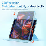 iPad Air 10.9-11" (2025-2020) / Pro 11" (2022-2018) Hybrid Flip Cover m. Pen Holder og Kameralinse Beskytter - Sort / Gennemsigtig