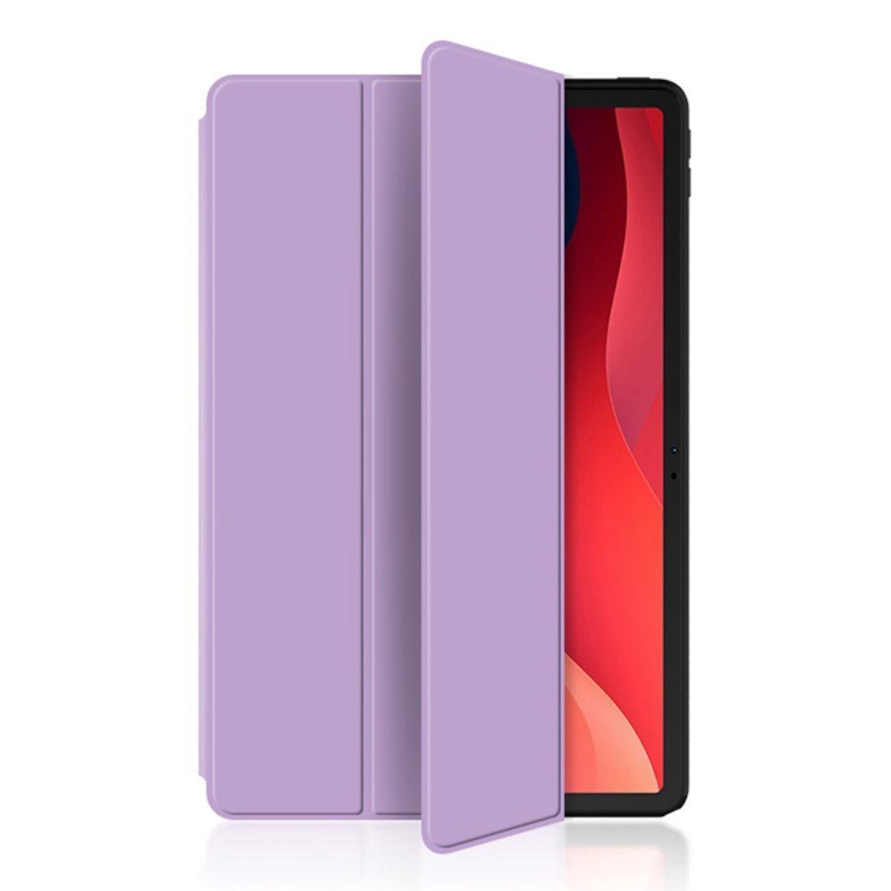 Lenovo Tab M11 Tri-Fold Leather Flip Cover - Lilla