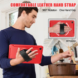 Samsung Galaxy Tab A9+ (Plus) Craftsman Bakdeksel m. Håndholder &amp; Stativ - Rød