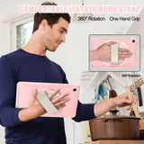 Samsung Galaxy Tab A9+ (Plus) Craftsman Bakdeksel m. Håndholder og stativ - Rosa