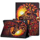 iPad 11" (2025) / iPad 10,9" (2024/2022) Leather Flip Cover m. Stativ og kortholder - Giraffe
