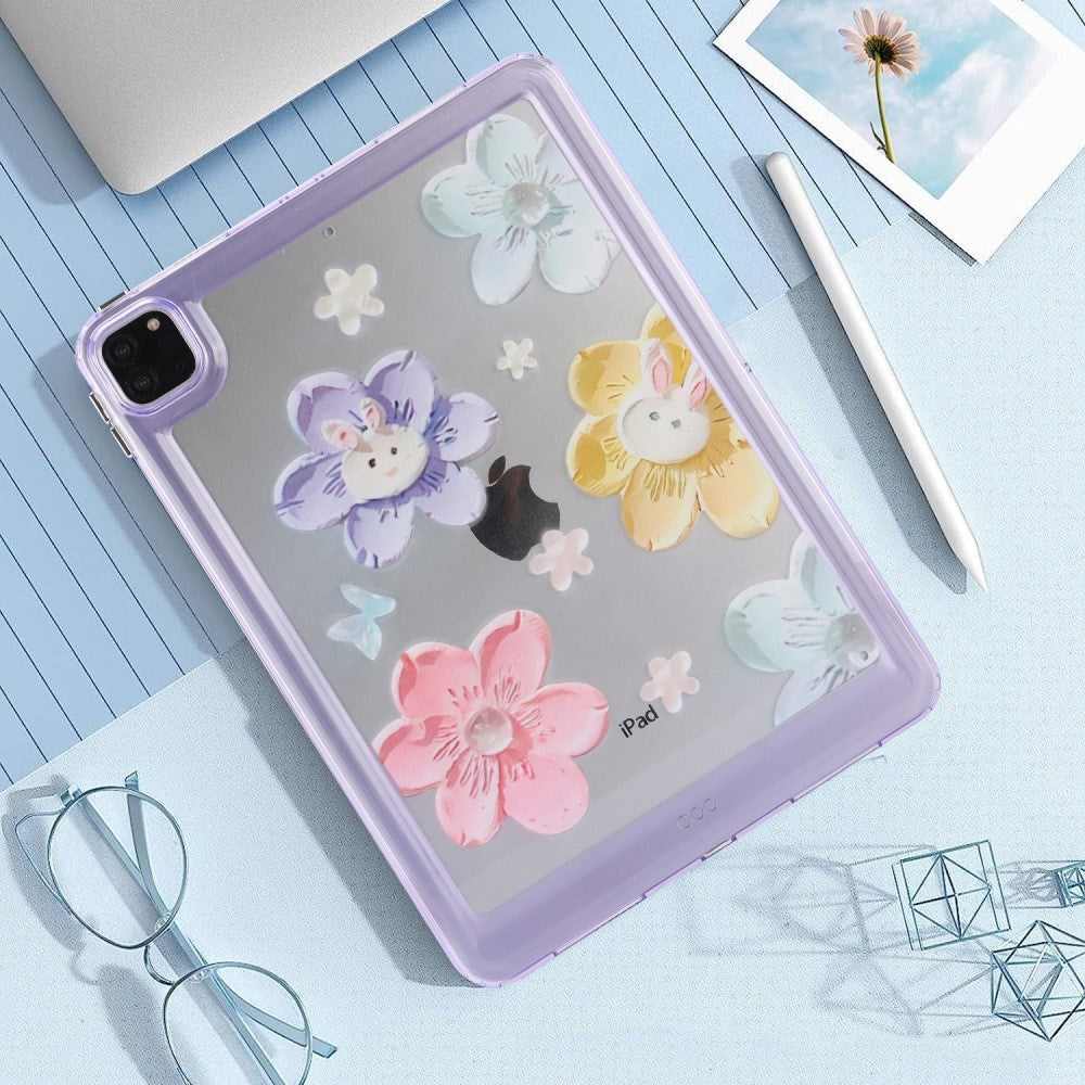 iPad Pro 11" (2022 / 2021 / 2020 / 2018) Fleksibelt plastdeksel – kaniner og perler