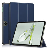 OnePlus Pad Go Tri-Fold Leather Flip Cover m. Stativfunksjon - Blå
