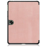 OnePlus Pad Go Tri-Fold Leather Flip Cover m. Stativfunksjon - Rose Gold