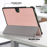 OnePlus Pad Go Tri-Fold Leather Flip Cover m. Stativfunksjon - Rose Gold