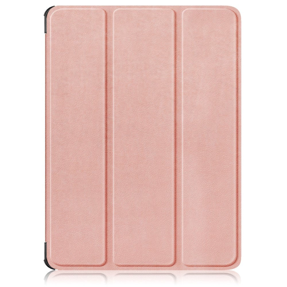 OnePlus Pad Go Tri-Fold Leather Flip Cover m. Stativfunksjon - Rose Gold