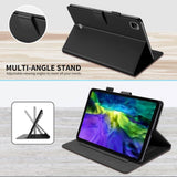 iPad Pro 11" (2022 / 2021 / 2020) Leather Flip Cover m. Animal Motiv - Svart 