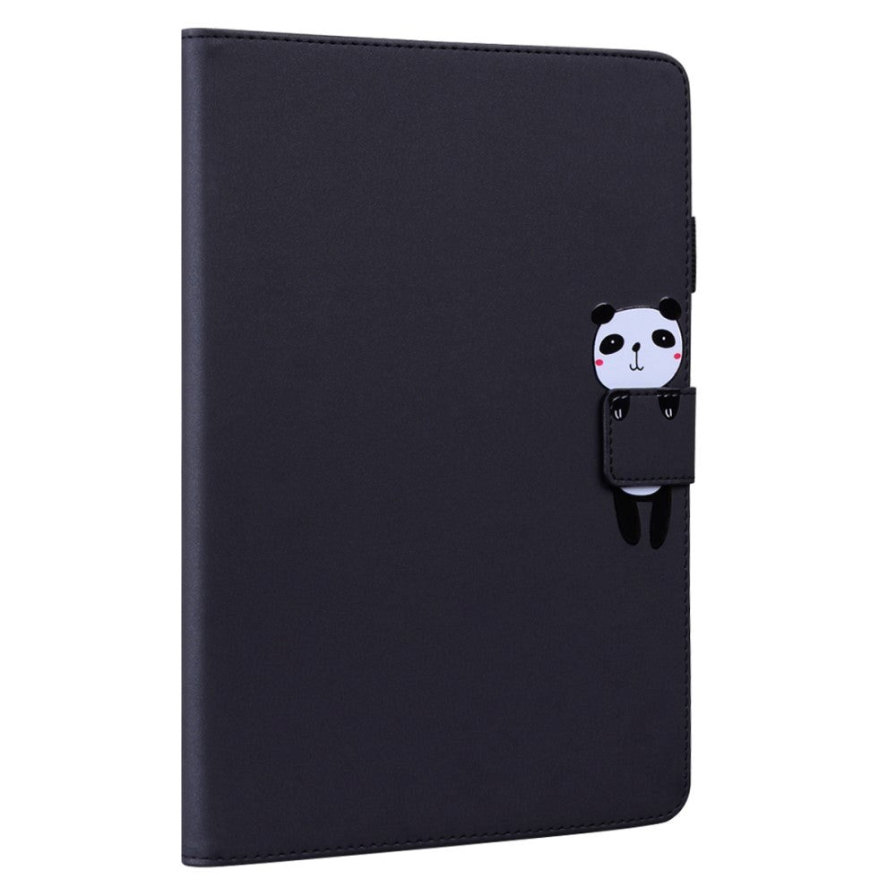 iPad 11" (2025) / iPad 10,9" (2024/2022) Leather Flip Cover m. Dyremotiv - Sort 