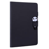 iPad 11" (2025) / iPad 10,9" (2024/2022) Leather Flip Cover m. Dyremotiv - Sort 
