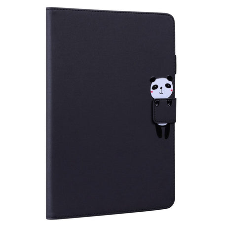 iPad 11" (2025) / iPad 10,9" (2024/2022) Leather Flip Cover m. Dyremotiv - Sort 