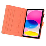 iPad 11" (2025) / iPad 10.9" (2024/2022) Læder Flip Cover m. Dyremotiv - Orange