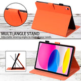 iPad 11" (2025) / iPad 10.9" (2024/2022) Læder Flip Cover m. Dyremotiv - Orange